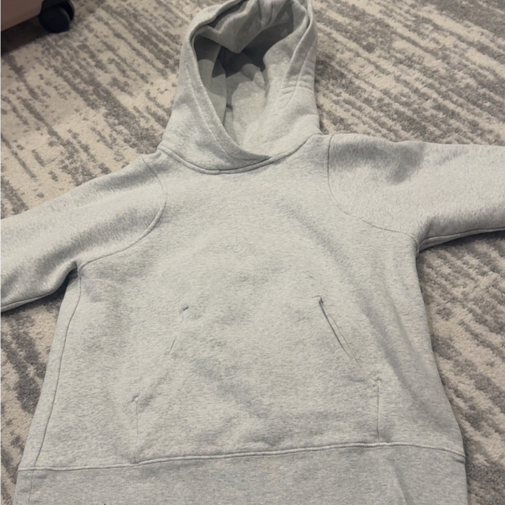 lululemon athletica Light Gray Hoodie Sweatshirt